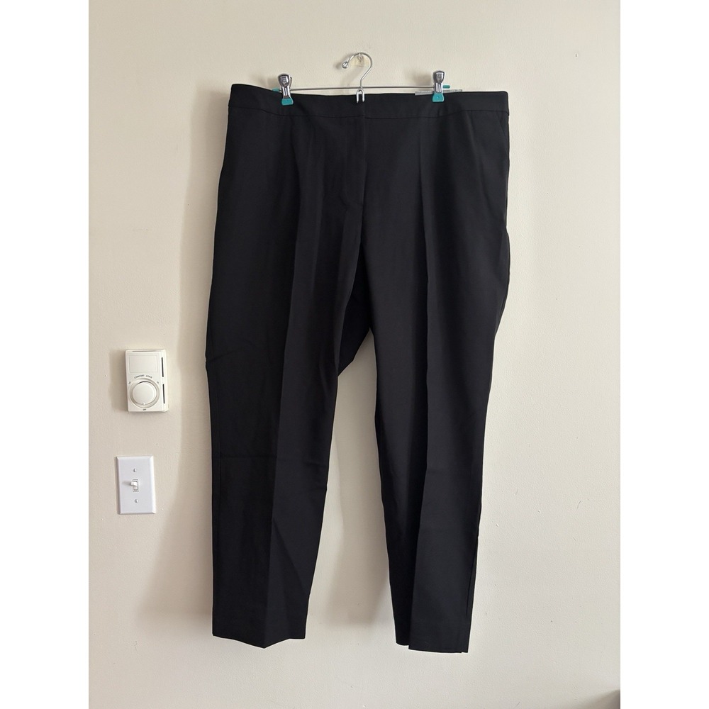 NWT Talbots Hampshire Ankle Pants Size 18 Curvy Fit Black Minimalist Office